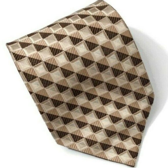 Joseph & Feiss International Brown Cream Square Di - Picture 1 of 4